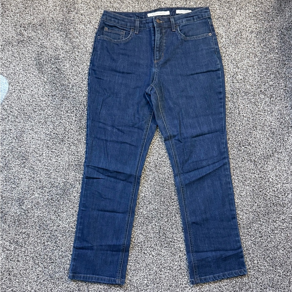 Jones New York Lexington Straight Dark Wash Denim Jeans - 10 PETITE